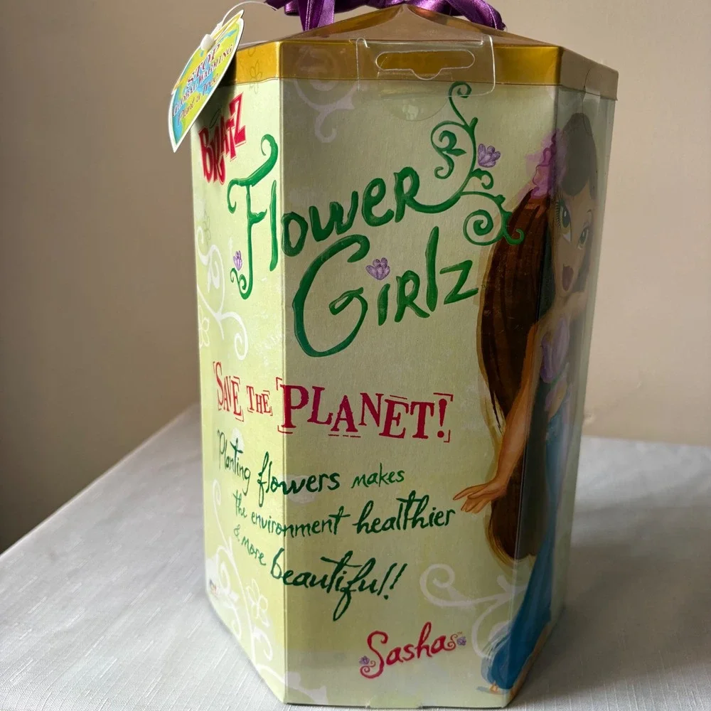 Rare 2008 Bratz Flower Girlz Sasha Doll New In Box Lavender Seeds Patch